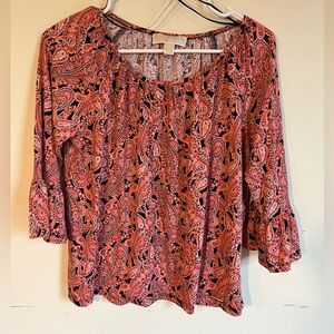 Michael Michael Kors Pink Paisley Top